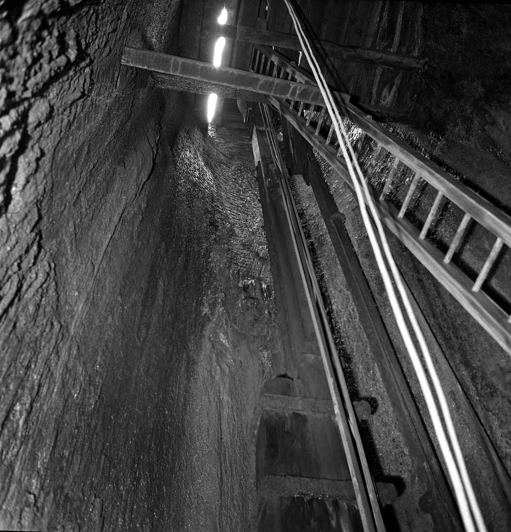 View up Millclose Shaft 1979